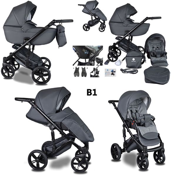WÓZEK DZIECIĘCY BeRco 2w1 + Adaptery Maxi Cosi Cybex Aton X-Lander zdjęcie 3