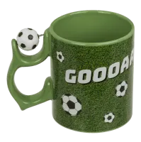 Kubek Piłkarski Gol z Obrotową Piłką Nożną - Gadżet Sensoryczny dla Kibica