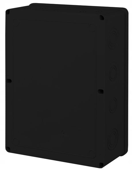 CZARNA PUSZKA INSTALACYJNA HERMETYCZNA ELEKTRYCZNA OBUDOWA 280X210X74 zdjęcie 2