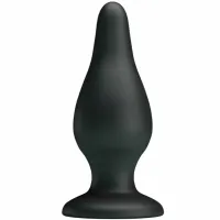 pretty love ergonomiczna wtyczka silikonowa 15,4 cm z przyssawką czarna