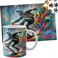 ZESTAW KUBEK + PUZZLE 110EL - DESKOROLKA SKATE SPORT OLLIE