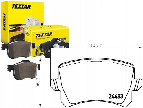 TEXTAR KLOCKI HAMULCOWE TYŁ VW PASSAT B6 CC na Arena.pl