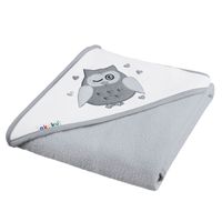 AKUKU Okrycie kąpielowe, ręcznik z kapturkiem 80x80 100% bawełna szare