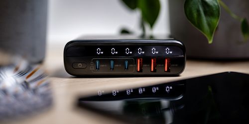 Ładowarka sieciowa z zestawem adapterów Newell GaN Tech T-power 140 W na Arena.pl