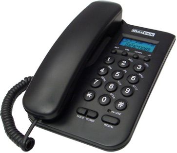 Telefon przewodowy MAXCOM KXT 100 Czarny KXT 100 Czarny