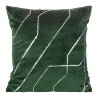 POSZEWKA WELUR VELVET WE WZORY 45X45 CM ZIELONA