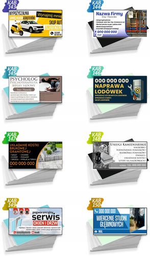 Wizytówki firmowe Foliowane 1000szt wiele wzorów usługi ogrodnicze na Arena.pl