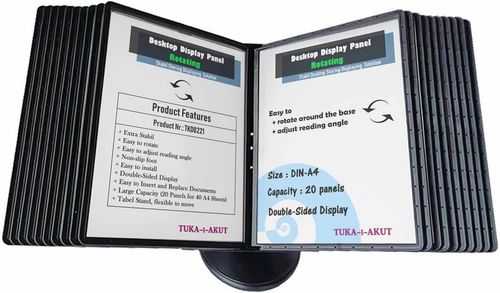 Tabliczki stołowe czarne regulowane obrotowe 360° TUKA-i-AKUT 20 szt. na Arena.pl