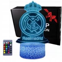 LAMPKA NOCNA 3D REAL MADRYT HERB LED 16 KOLORÓW PODSTAWKA USB + PILOT