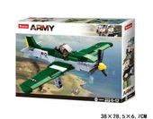 KLOCKI SLUBAN WWII Samolot Wojskowy myśliwiec Mustang kompatybilne z LEGO