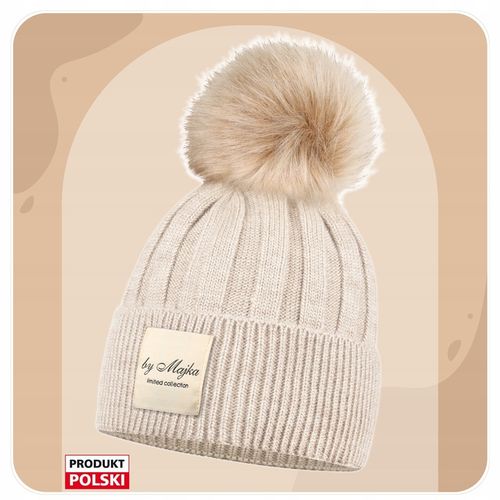 Majka Czapka Damska Z Pomponem Jesienna Zimowa na Arena.pl