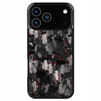 Apple iPhone 17 Pro CASE OBUDOWA KUTY CARBON FORGED RED WŁÓKNO WĘGLOWE