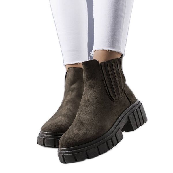 Zielone ocieplane botki r.38 zdjęcie 1