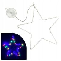 Ozdoba świecąca świąteczna na okno drucik LED Multikolor Gwiazda