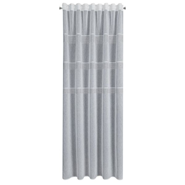 Firana gotowa INES NA TAŚMIE 140X270 CM Biała zdjęcie 4