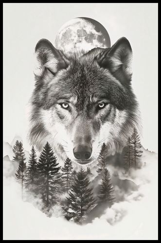 Plakat 53x81cm Wilczy Duch Lasu na Arena.pl