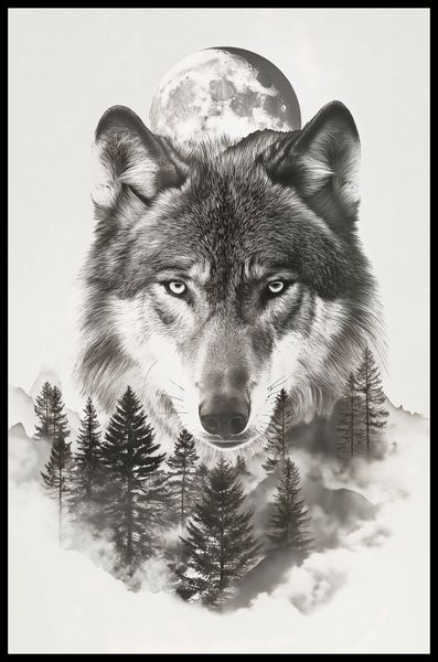 Plakat 53x81cm Wilczy Duch Lasu zdjęcie 2