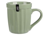 Kubek kamionkowy ryflowany filiżanka 330 ml ciężki do kawy herbaty zielony