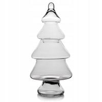 PROMOCJA !! CHOINKA SZKLANA rozkładana H40cm na święta pojemnik na słodycze
