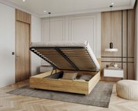 Łóżko lewitujące PERU 160x200 stelaż metalowy podnoszony