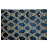 Dywan z wiskozy 140 x 200 cm niebieski VEKSE