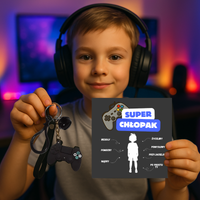 brelok super chłopak prezent dzień chłopaka gracza pad ze smyczą