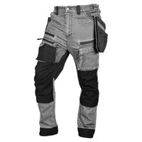 spodnie robocze denim wzmocnienia cordura, szare, roz. l - t n81-3612l