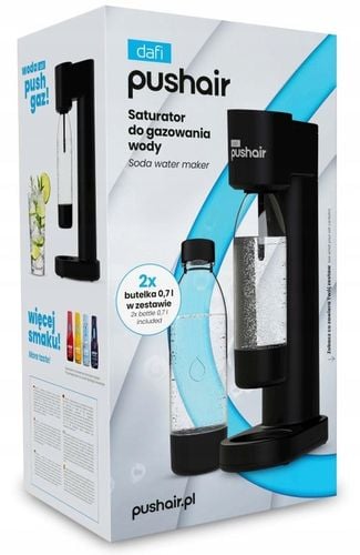 Saturator do wody Dafi PushAir + 2x butelka 0,7 L + nabój CO2 zestaw na Arena.pl