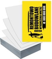 Ulotki A6 1000 szt reklamowe + DARMOWY PROJEKT USŁUGI REMONTOWE BUDOWLANE