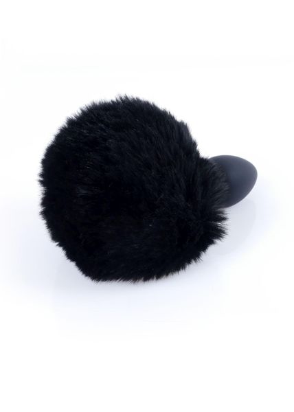 Plug-Jewellery Silicon Plug - Bunny Tail - Black zdjęcie 3