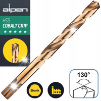 Alpen wiertło kobaltowe do metalu stali nierdzewnej 10,2 mm HSS Cobalt Grip