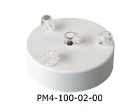 Podsufitka Biała z hamulcem plastikowym 4 otwory 100mm