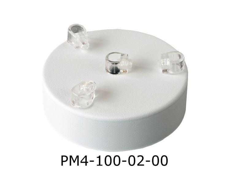 Podsufitka Biała z hamulcem plastikowym 4 otwory 100mm zdjęcie 1