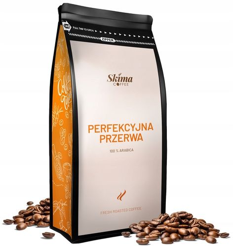 Kawa ziarnista 1kg PERFEKCYJNA PRZERWA 100% ARABICA do ekspresu + GRATIS na Arena.pl
