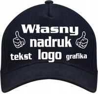 CZAPKA Z DASZKIEM Z WŁASNYM NADRUKIEM LOGO NAPIS GRAFIKA kolor do wyboru