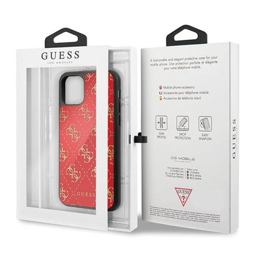 Guess 4G Double Layer Glitter Case - Etui iPhone 11 Pro (Red) na Arena.pl