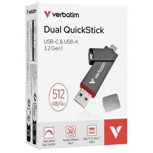 verbatim pendrive 512gb usb-a/usb-c dual quickstick 32042 na Arena.pl
