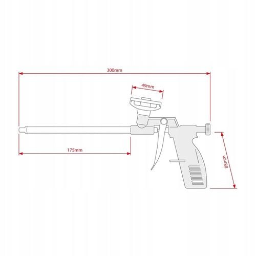 PISTOLET DO PIANKI MONTAŻOWEJ PIANY PISTOLETOWEJ METALOWY APLIKATOR LEKKI na Arena.pl