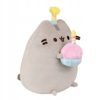 PUSHEEN z tortem w czapeczce 27cm BIRTHDAY PARTY