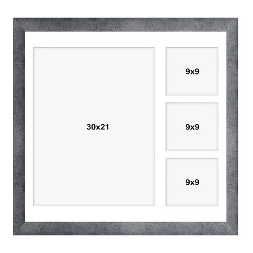 Ramka na 4 zdjęcia Hekla 40x40x4 MDF galeria beton 1szt. na Arena.pl