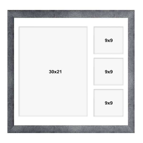 Ramka na 4 zdjęcia Hekla 40x40x4 MDF galeria beton 1szt. zdjęcie 3