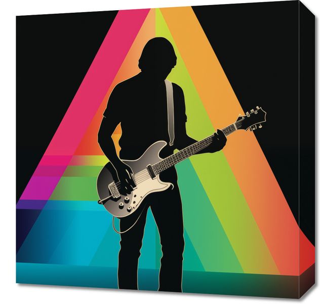 Obraz 50x50cm Pryzmat przez Gitarę zdjęcie 1