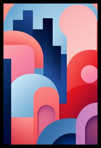 Plakat 30x45cm Miasto Kolorów na Arena.pl