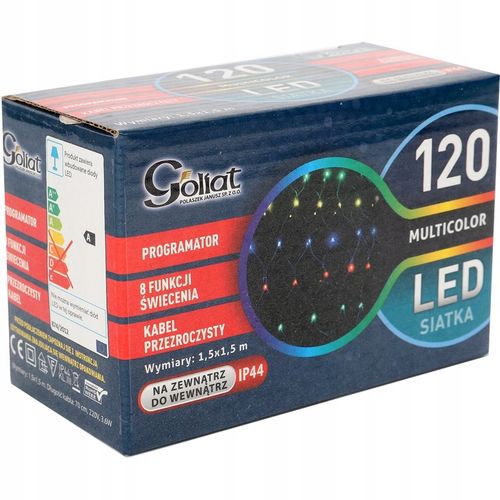SIATKA 120 LED MULTIKOLOR 1,5 x 1,5m na Arena.pl
