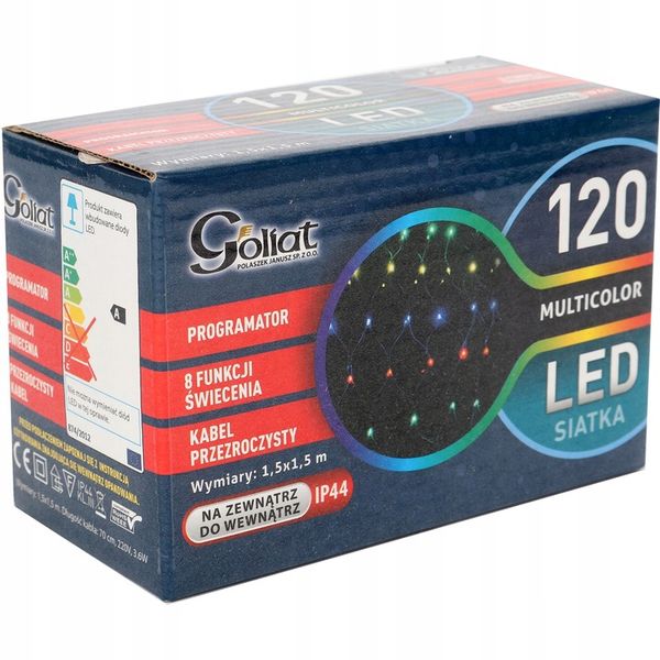 SIATKA 120 LED MULTIKOLOR 1,5 x 1,5m zdjęcie 5