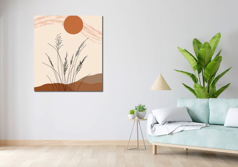 Obraz 90x100cm Złote Źdźbła zdjęcie 2