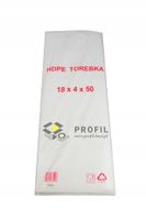 torebki foliowe hdpe 18/4x50 (26x50) a'800 6 um