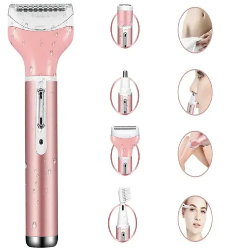 Depilator golarka damska do ciała nóg trymer 4w1 wymienne końcówki na Arena.pl