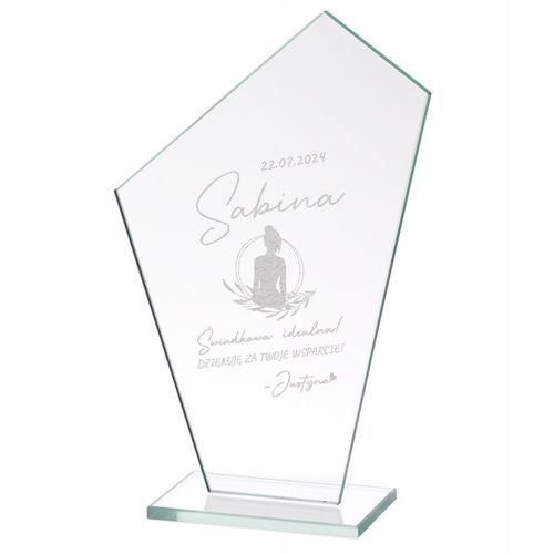 PODZIĘKOWANIA DLA ŚWIADKOWEJ STATUETKA SZKLANA PREZENT DLA ŚWIADKOWEJ ŚLUB na Arena.pl