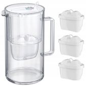 DZBANEK FILTRUJĄCY AQUAPHOR GLASS 2,5L SZKLANY BIAŁY +3 FILTRY